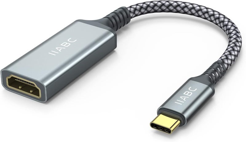 IIABC USB C to HDMI Adapter, USB Type-C to HDMI 4K Adapter Compatible with iPhone 15 16 Pro Max, MacBook Pro/Air 2023, IPad Pro, iMac, Galaxy S23, Dell XPS, Pixelbook, Microsoft and More - Image 1
